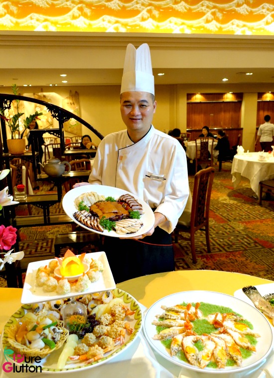 Chef Lam with his creative dishes